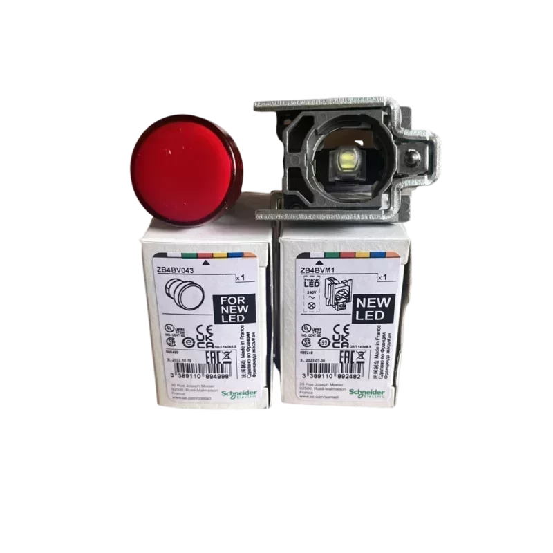 Schneider XB4 Push Button 22mm Switch LED Pilot Light Red Color XB4BVM4 Schneider XB4 Push Button 22mm Switch LED Pilot Light Red Color XB4BVM4