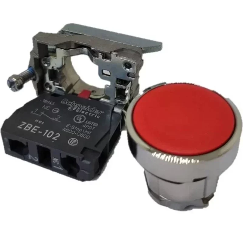 Schneider XB4/XB5 Metal/Plastic Flush Push Button 22mm IP67 Electronic 1NO Mushroom Style