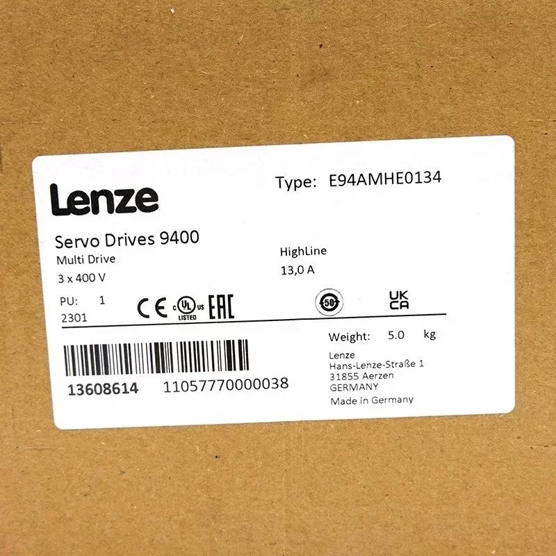 Servo Drives 9400 13608614 Multi Drive PLC E94AMHE0134 Lenze Frequency Inverter Servo Drives 9400 13608614 Multi Drive PLC E94AMHE0134 Lenze Frequency Inverter