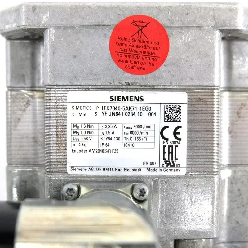 Siemens Motor 1FK7040-5AK71-1EG0 Electric Motor 1FK7040-5AK71-1EG0