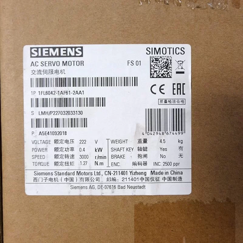 Siemens Servo Motor 1FL6042-1AF61-2AA1 Reliable Power for Industrial Automation Siemens Servo Motor 1FL6042-1AF61-2AA1 Reliable Power for Industrial Automation