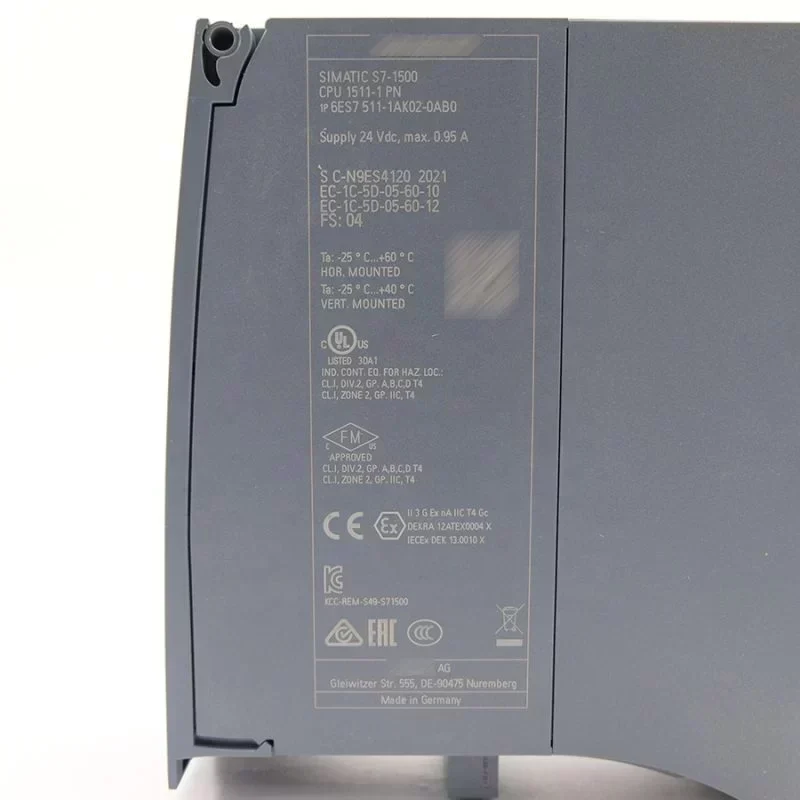 SIMATIC S7-1500 CPU 1511 6ES7511-1AK02-0AB0 6es7 511-1ak02-0ab0 Controller PLC Digital Module for Siemens SIMATIC S7-1500 CPU 1511 6ES7511-1AK02-0AB0 6es7 511-1ak02-0ab0 Controller PLC Digital Module for Siemens