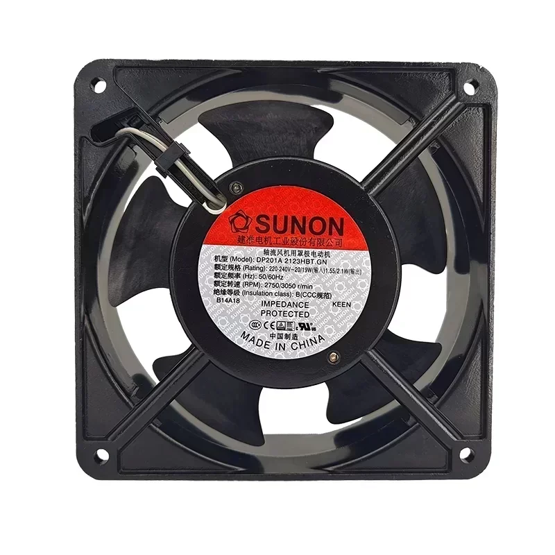 SUNON DP201A2123HBT.GN Axial Fan Ball Bearing Plastic 120x120x38mm 220V 20W 107CFM 3050RPM