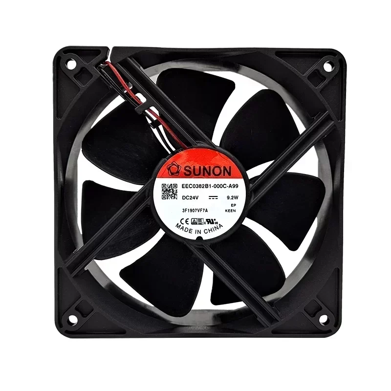 SUNON EEC0382B1-000C-A99 Axial Fan Ball Bearing Plastic 120x120x38MM 24V DC 9.2W 138CFM 3100RPM