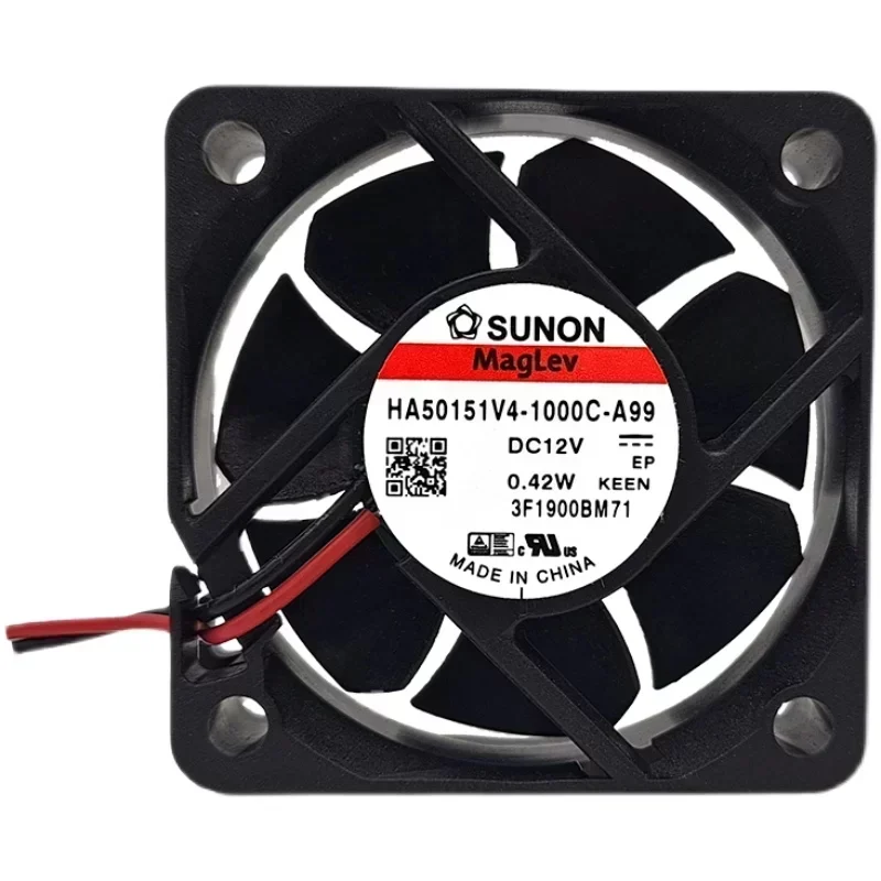 SUNON HA50151V4-1000C-A99 Axial Fan VAPO Bearing 50x50x15MM 12V DC 7.7CFM 3200RPM Plastic