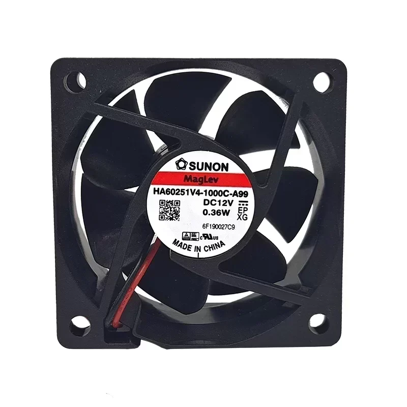 SUNON HA60251V4-1000C-A99 Axial Fan VAPO Bearing Plastic Blades 60x60x25MM 12V DC 13.8CFM 2500RPM