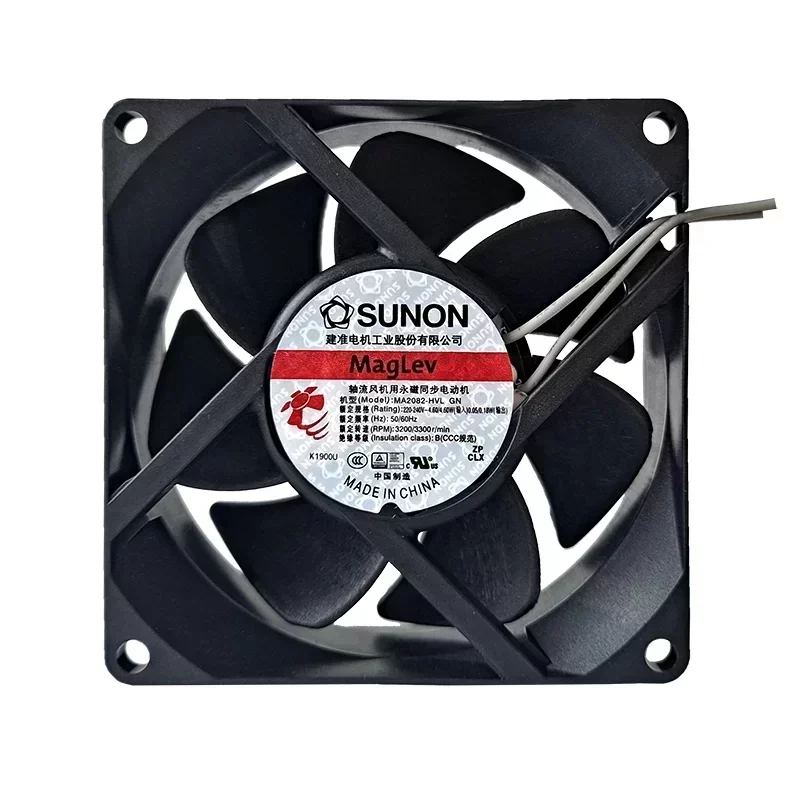 SUNON MA2082-HVLGN Axial Fan VAPO Bearing Plastic Construction 80x80x25MM 220V 4.6W