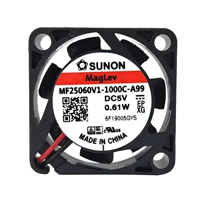 SUNON MF25060V1-1000C-A99 Axial Fan VAPO Bearing 5VDC 0.61W 3CFM 13000RPM 25x25x6MM Plastic Blade Power