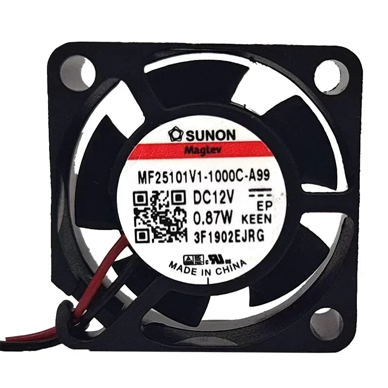 SUNON MF25101V1-1000C-A99 Axial Fan VAPO Bearing 25x25x10MM 12VDC 0.87W 3.8CFM 14000RPM