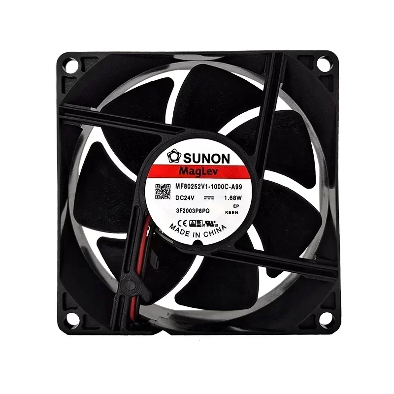 SUNON MF80252V1-1000C-A99 Axial Fan Ball Bearing Plastic 80x80x25MM 24V 1.68W 41CFM 3200RPM