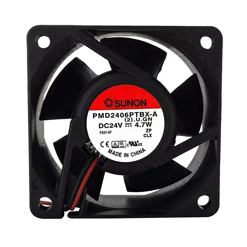SUNON PMD2406PTBX-A (2).U.GN Axial Fan 24VDC 4.7W 40CFM 7600RPM 60x60x38mm Ball Bearing Plastic