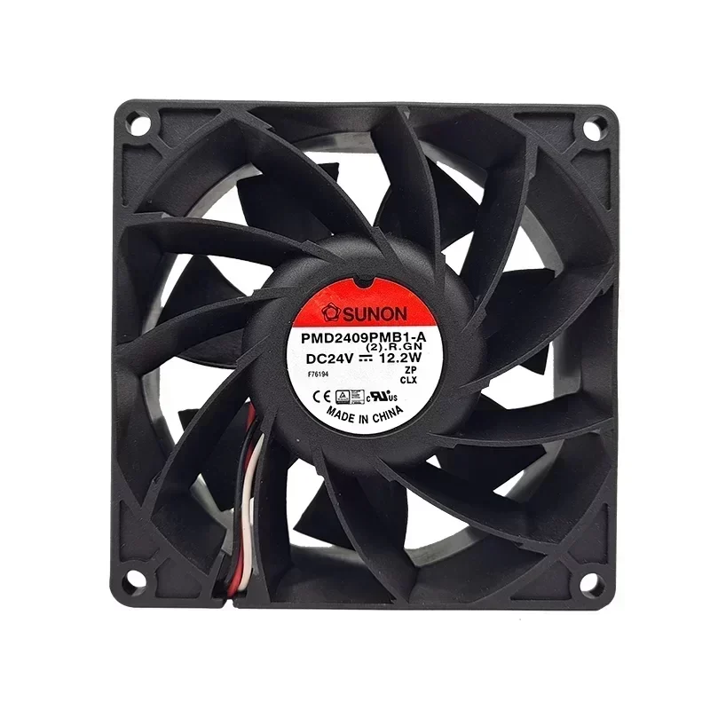 SUNON PMD2409PMB1-A(2).R.GN Plastic Axial Fan Ball Bearing 92x92x38mm 24V 12.2W 120.2CFM 4900RPM