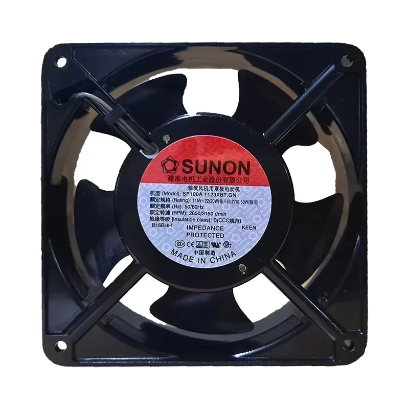 SUNON SP100A 1123XBT.GN 115V AC Axial Flow Fans 117CFM Ball Bearing Plastic Blades