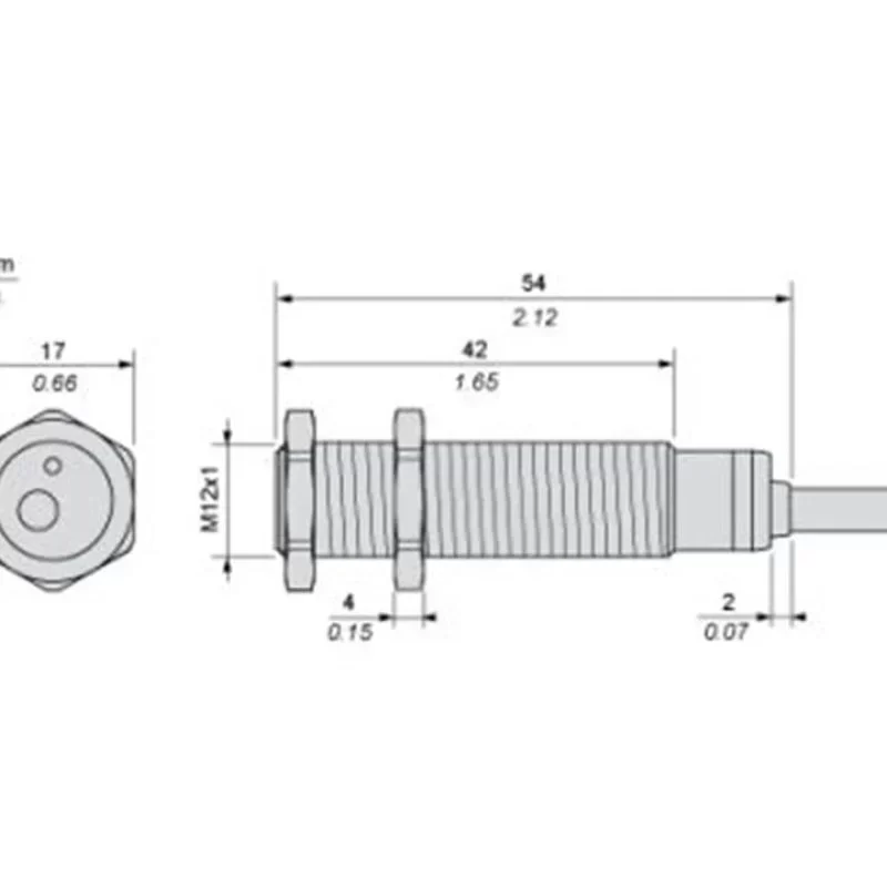 XS4P12AB120 54mm 2-wire 12-24V DC Schneider Inductive Proximity Sensor XS4P12AB120 54mm 2-wire 12-24V DC Schneider Inductive Proximity Sensor