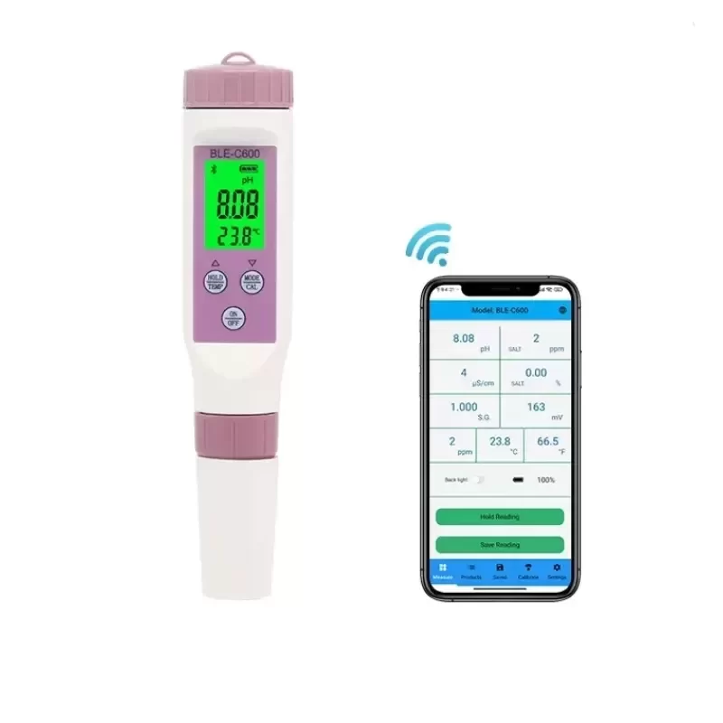 BLE C-600 Seven-in-one Water Quality Pen Salinity Meter PH/TDS/EC/ORP/SG Hydrometer PH Meter BLE C-600 Seven-in-one Water Quality Pen Salinity Meter PH/TDS/EC/ORP/SG Hydrometer PH Meter