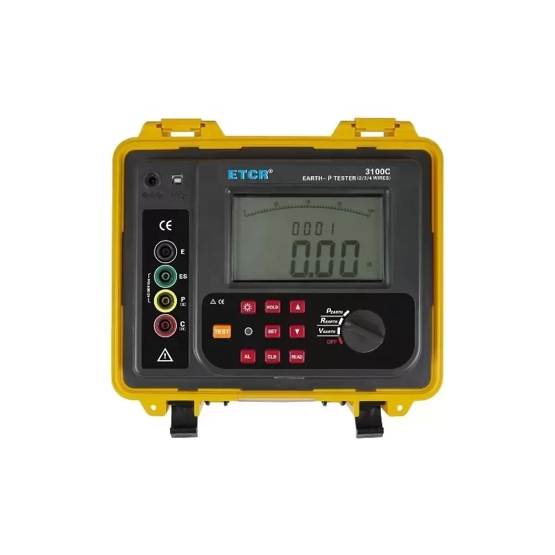 ETCR EM3100C Earth Resistance Soil Resistivity Tester Ground Resistance Meter