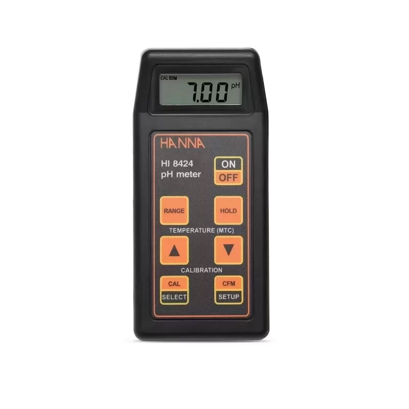 HANNA HI8424 Portable pH Redox mV Temperature Meter with Plastic Construction HANNA HI8424 Portable pH Redox mV Temperature Meter with Plastic Construction