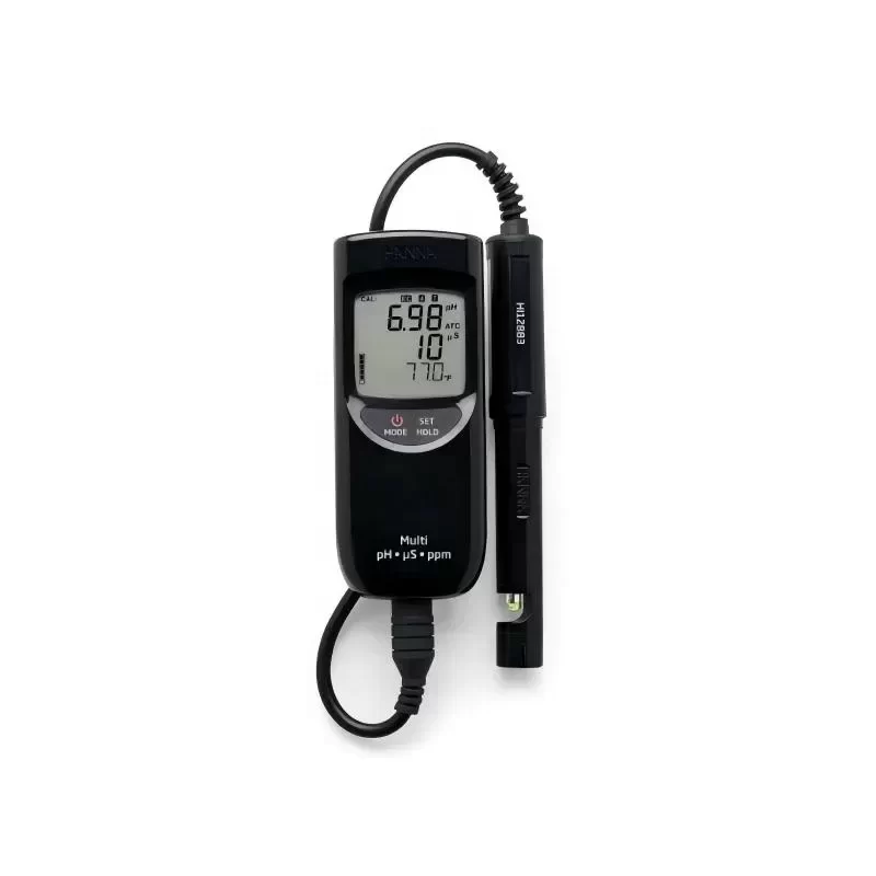 HANNA Hi991301 Portable pH EC TDS Meter High Range Waterproof Plastic Device