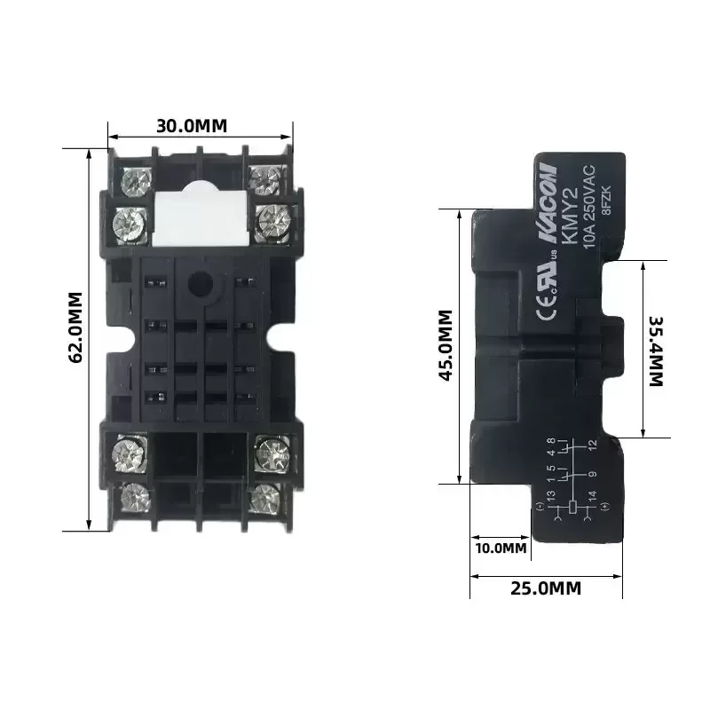 KACON HR705-2PL Series 2A+2B/4A+4B 5A Intermediate Relays KACON HR705-2PL Series 2A+2B/4A+4B 5A Intermediate Relays