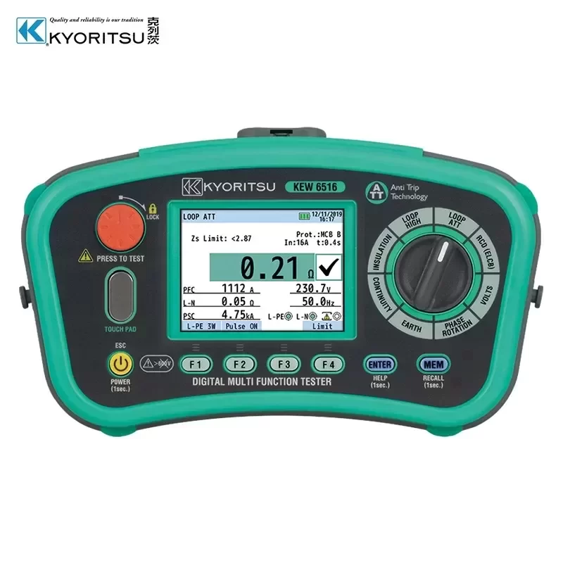 Kyoritsu KEW6516 Multi-Function Tester 100/250/500/1000 V Kyoritsu KEW6516 Multi-Function Tester 100/250/500/1000 V