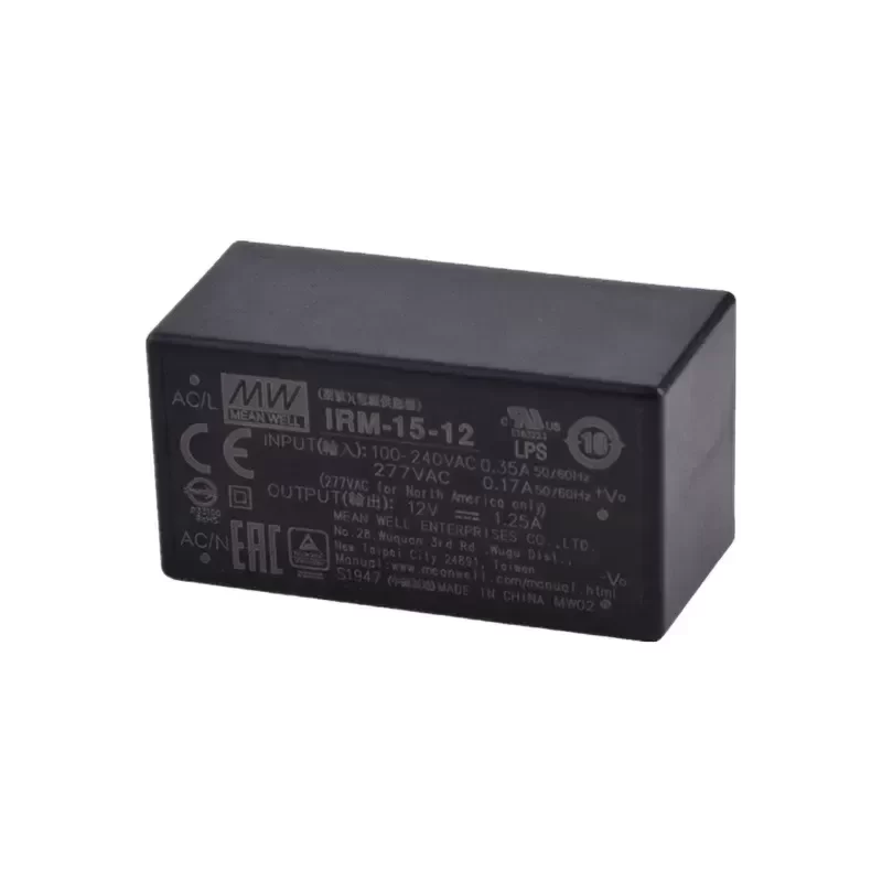 MEAN WELL IRM-15-12 15W AC-DC PCB-Mount Green Power MEAN WELL IRM-15-12 15W AC-DC PCB-Mount Green Power