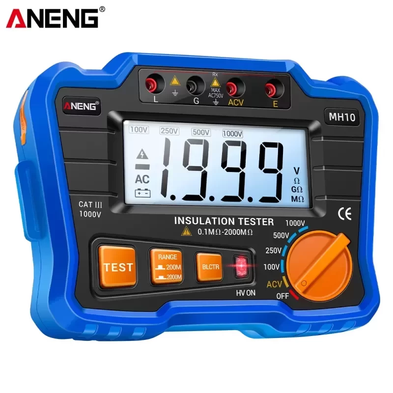 MH10 Digital Only Megohm Meter Insulation Tester 100-1000V MH10 Digital Only Megohm Meter Insulation Tester 100-1000V