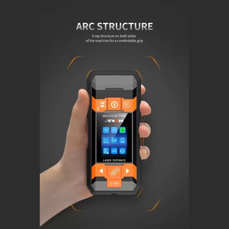 MK2101 Laser Rangefinder Instrument Stud Finder with Distance Tape Meter Wall Scanner Detector for Measuring Scans MK2101 Laser Rangefinder Instrument Stud Finder with Distance Tape Meter Wall Scanner Detector for Measuring Scans