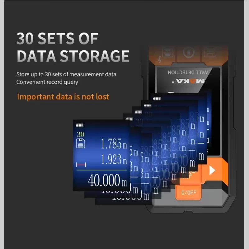 MK2101 Laser Rangefinder Instrument Stud Finder with Distance Tape Meter Wall Scanner Detector for Measuring Scans MK2101 Laser Rangefinder Instrument Stud Finder with Distance Tape Meter Wall Scanner Detector for Measuring Scans