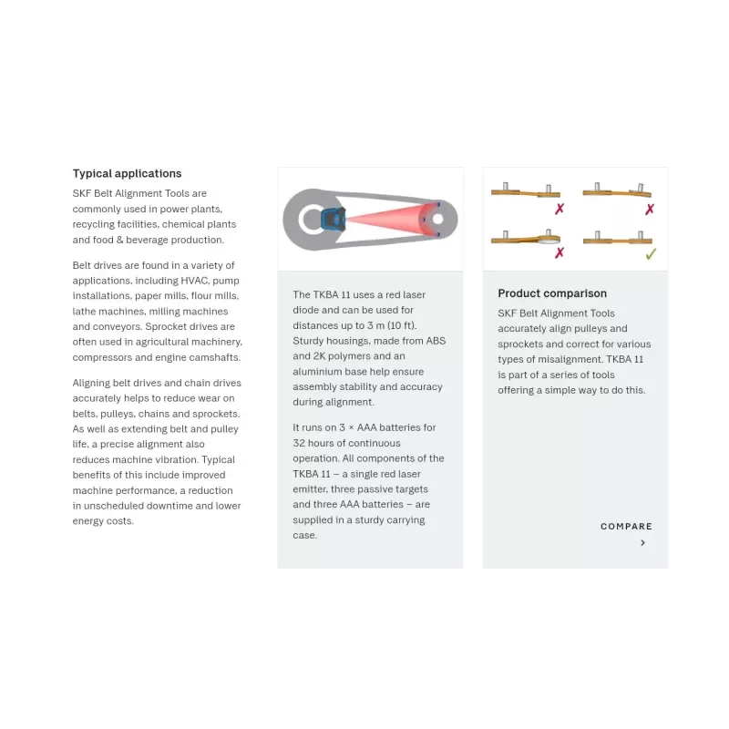 SKF TKBA 11 Belt Alignment Precision Tool Made of Durable Plastic SKF TKBA 11 Belt Alignment Precision Tool Made of Durable Plastic