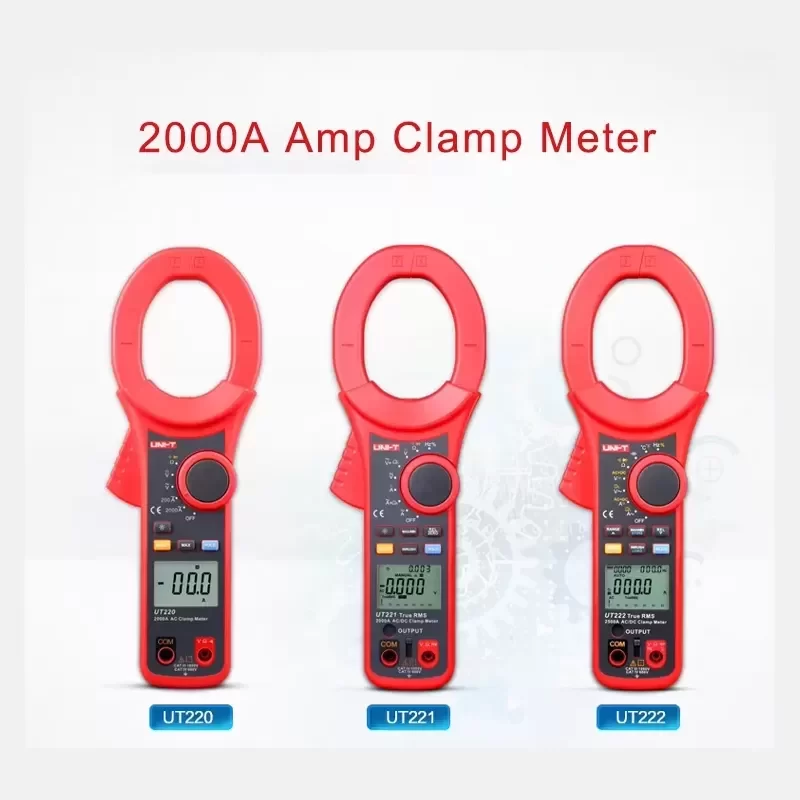 UT221 UNI-T 63mm Jaw Opening DC AC 2000A Digital Clamp Meter UT221 UNI-T 63mm Jaw Opening DC AC 2000A Digital Clamp Meter